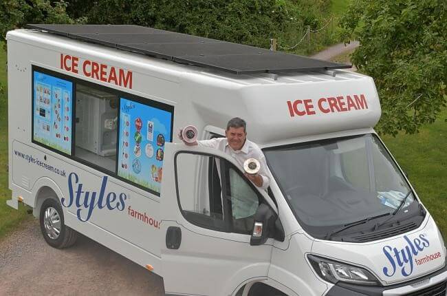 Solar ice cream van