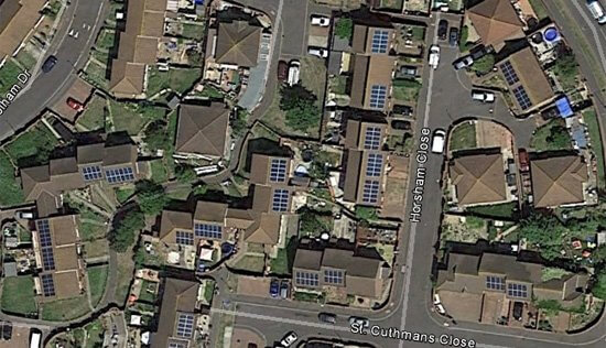 social housing, councils, solar, PV, soalr panels, feed-in tariffs, aerial, Brighton