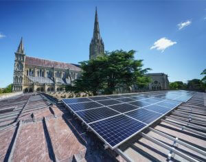 Salisbury Cathedral, solar, spire