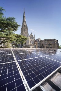 Salisbury Cathedral, solar, spire, Sunpower