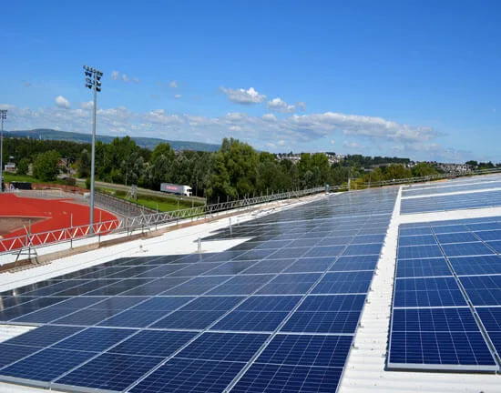 Egni Coop, Graint Thomas Velodrome, Newport Councl, largest solar roof in Wales,