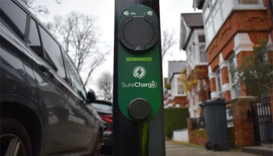 KIngston, Sure Charge, TfL, GULCS, Lamp post charger, City EV, FM Conway