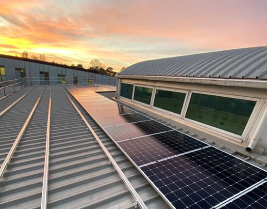 Oxford Brookes, Sunset, Solar PAnels, Salix Finance