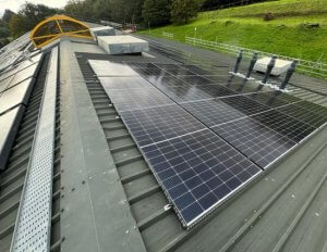 Joju Solar installation on Bridport Leisure Centre